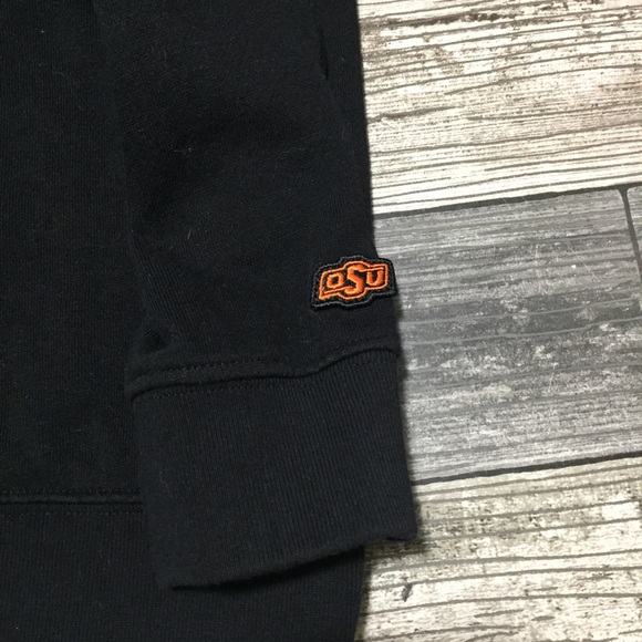 Pink Victoria Secret OSU Oklahoma State Sweatshirt Women’s L Black Orange Tie M5 - Picture 7 of 10